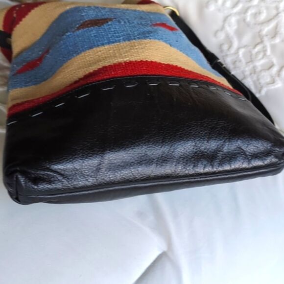 RAJ Anthropology 90s Kilim Dhurrie Carpet Bag - Picture 5 of 12